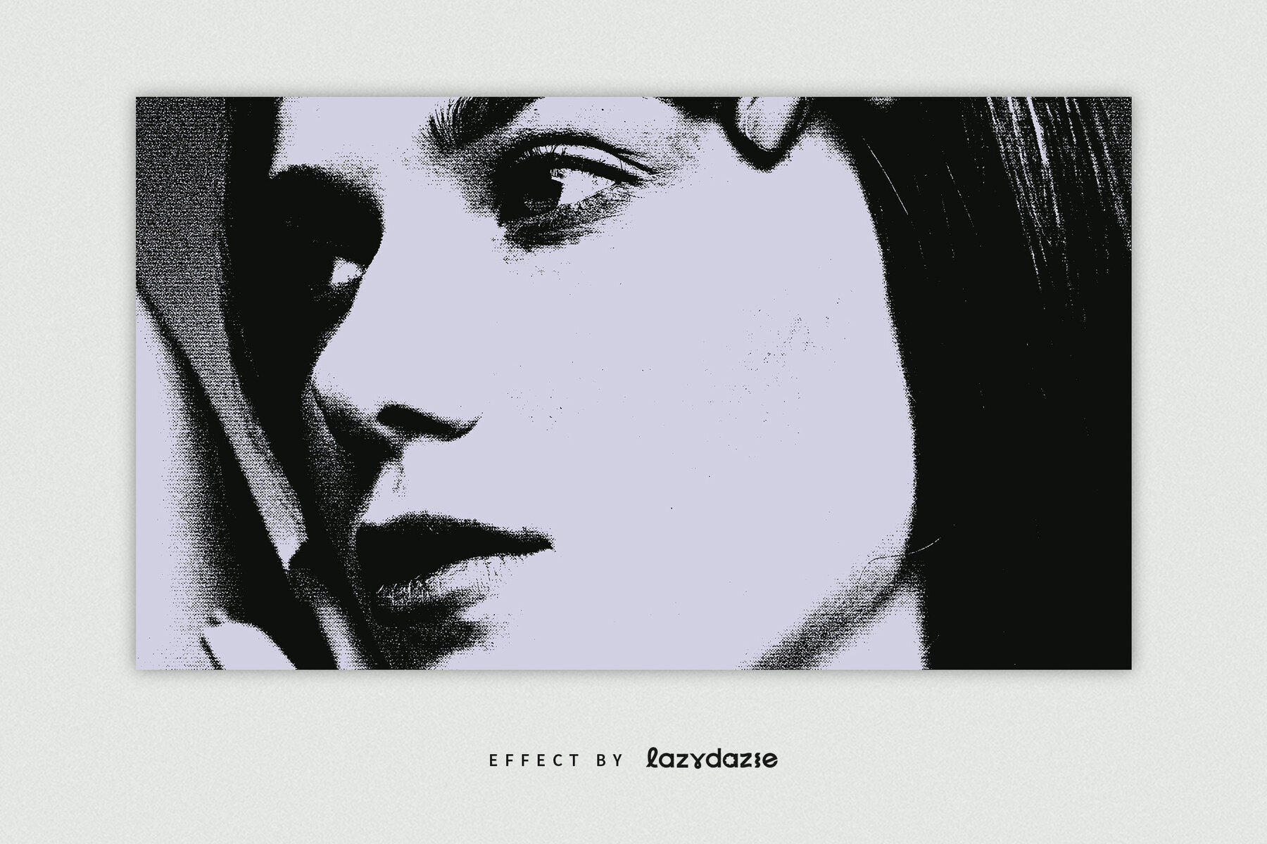 Halftone Grunge Image Effect Mockup 3