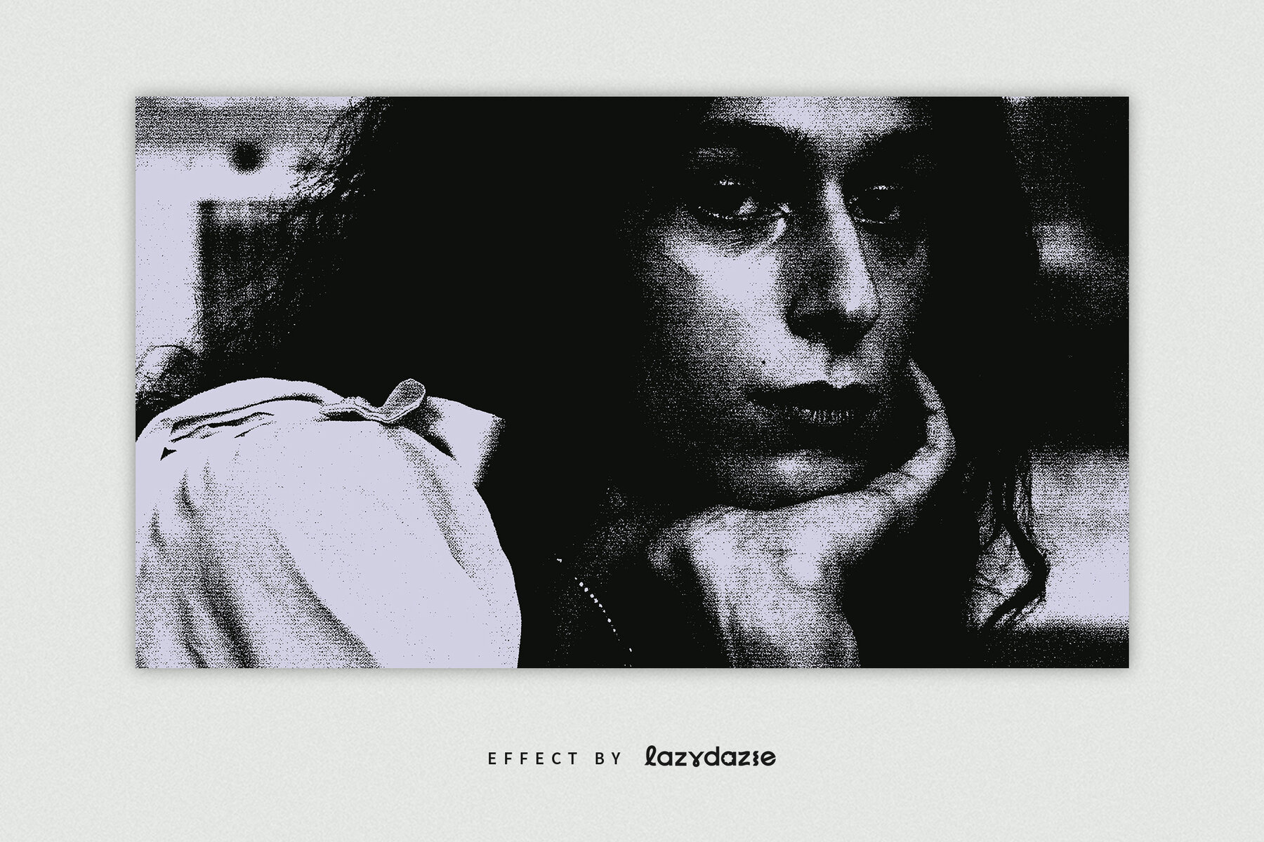 Halftone Grunge Image Effect Mockup 4