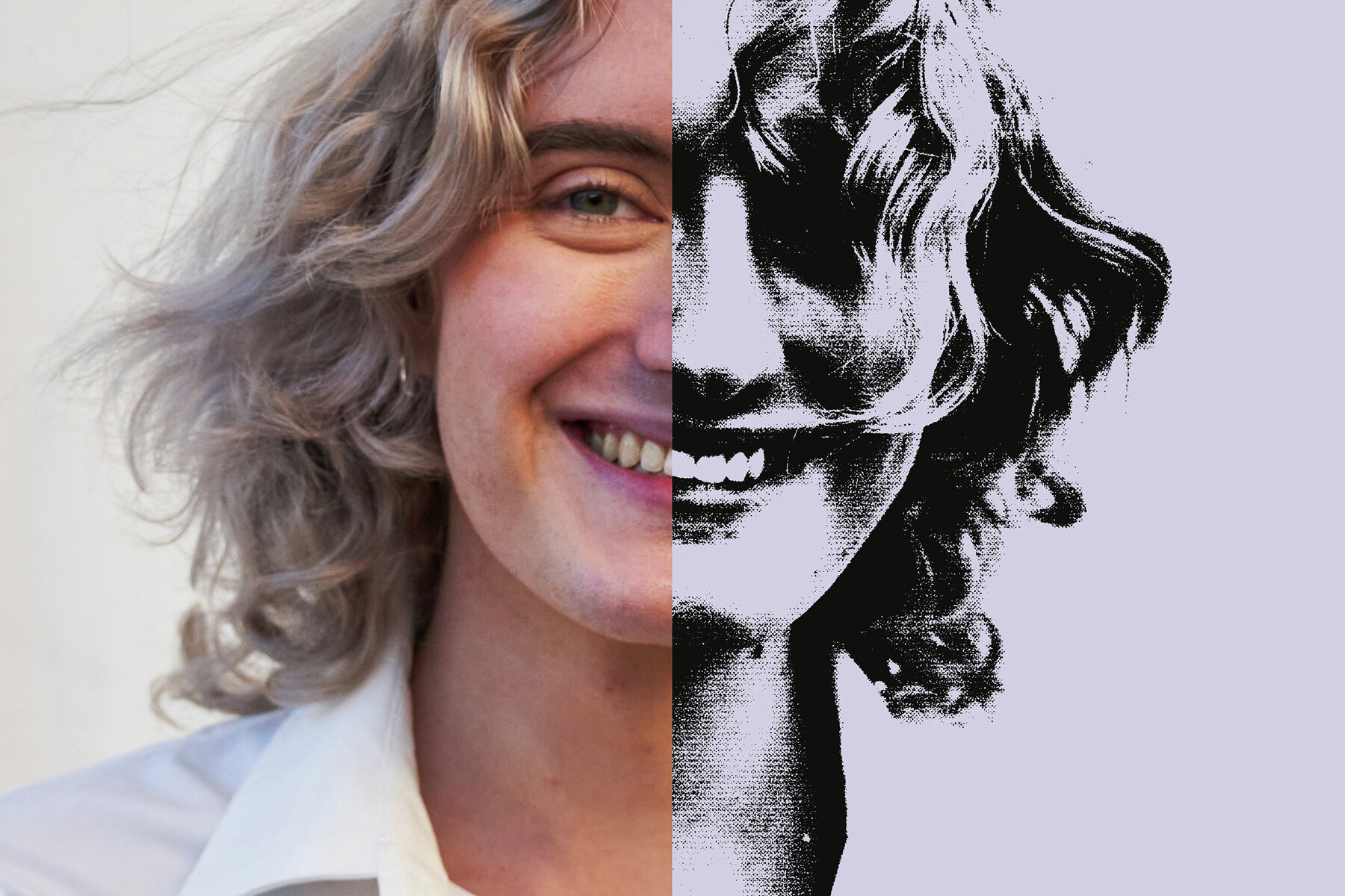 Halftone Grunge Image Effect Mockup 7