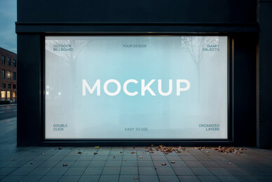 Storefront Window Poster Mockup