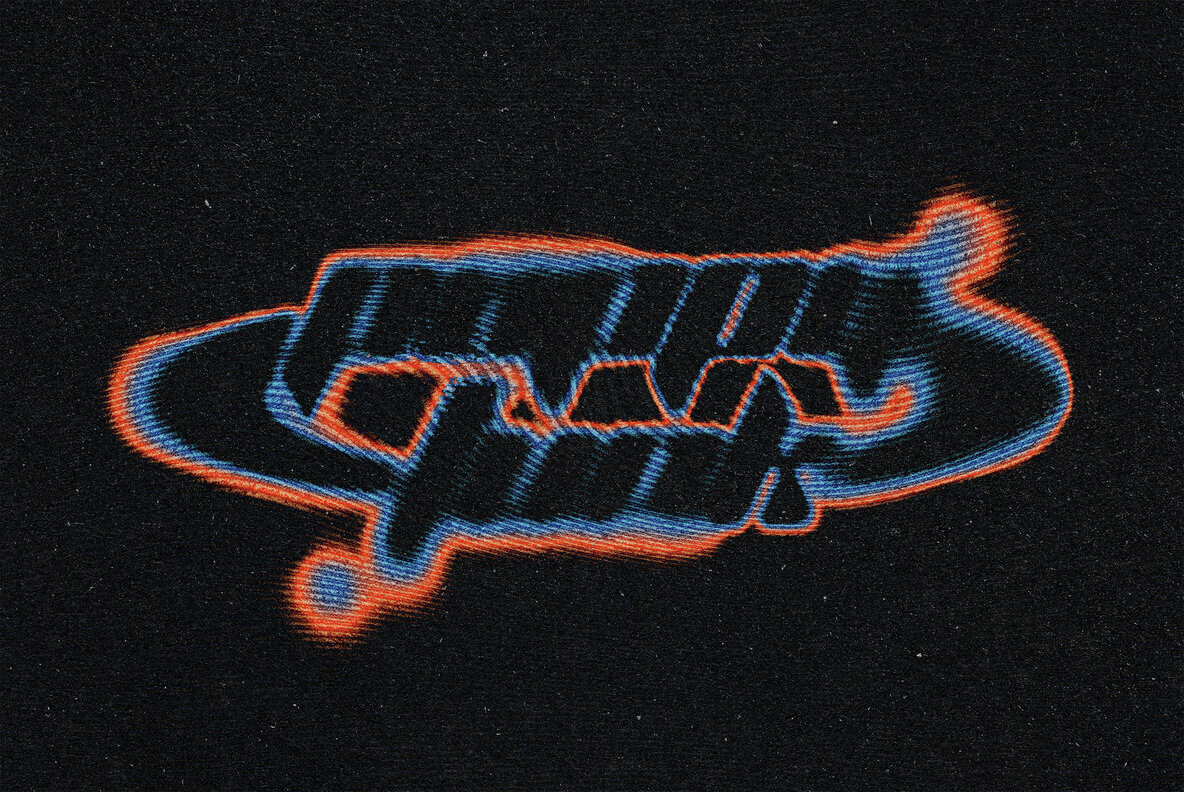 Striped Halftone Text Effect 3