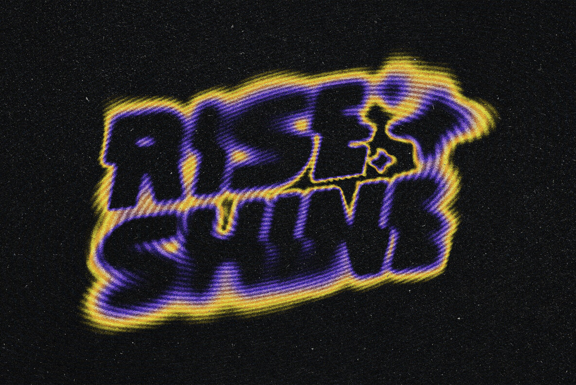 Striped Halftone Text Effect 4