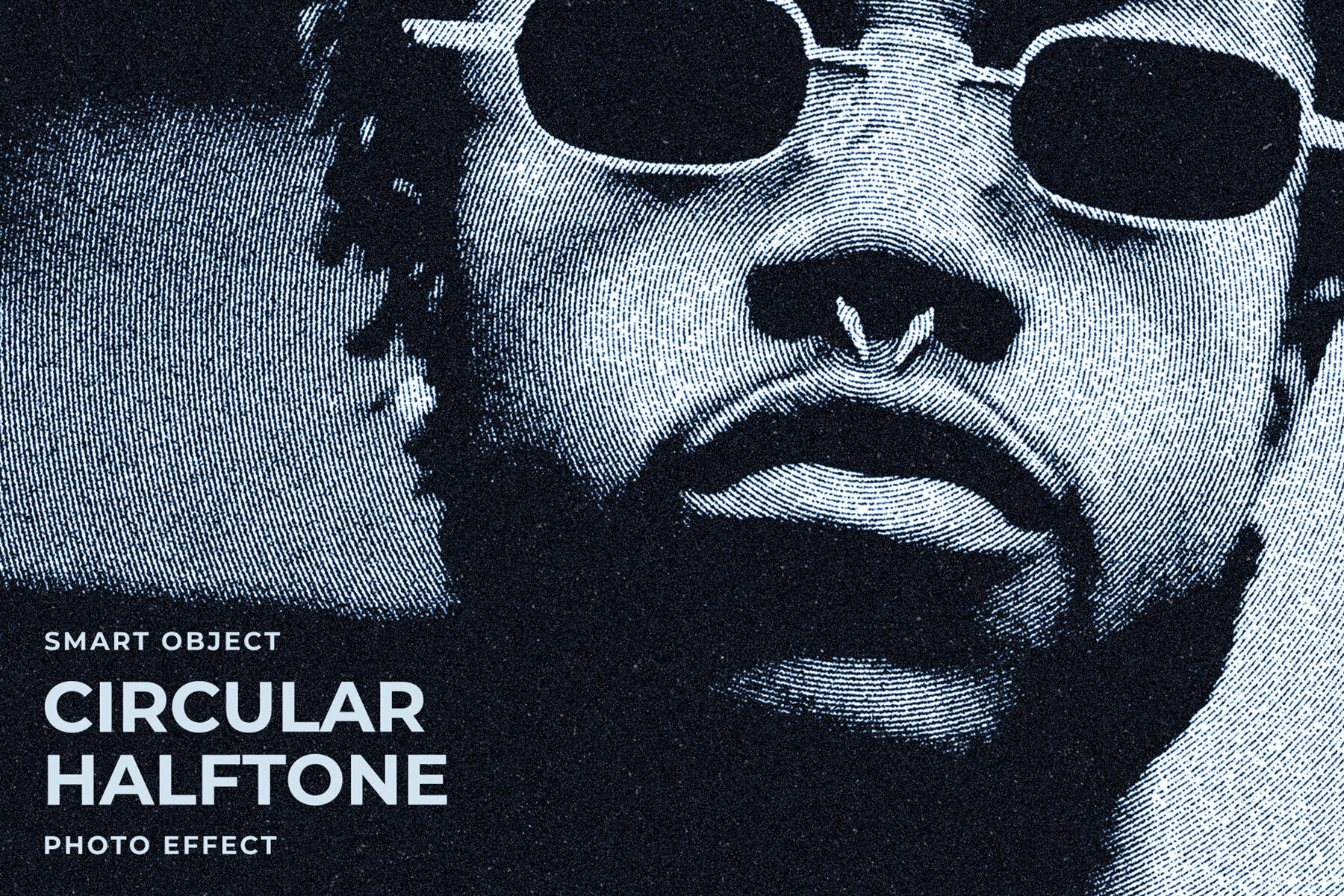 Circular Halftone Image Effect Mockup 1