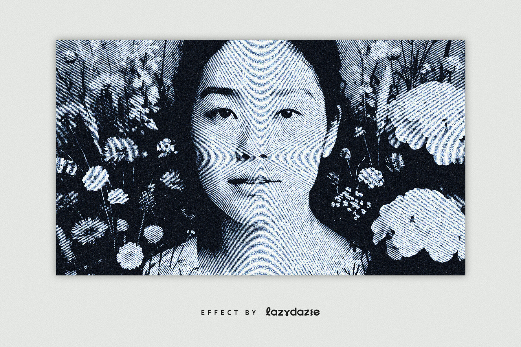 Circular Halftone Image Effect Mockup 2