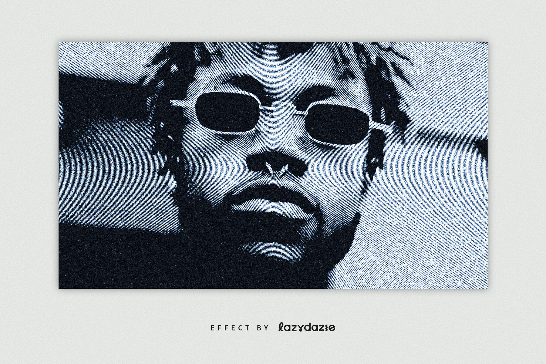 Circular Halftone Image Effect Mockup 5