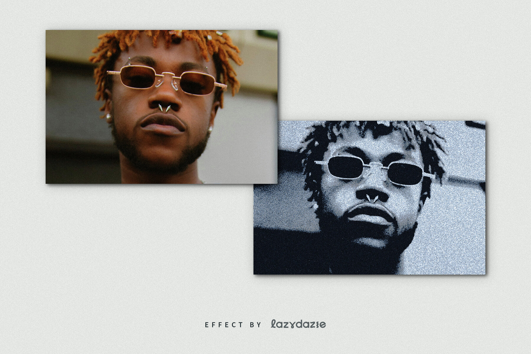 Circular Halftone Image Effect Mockup 8