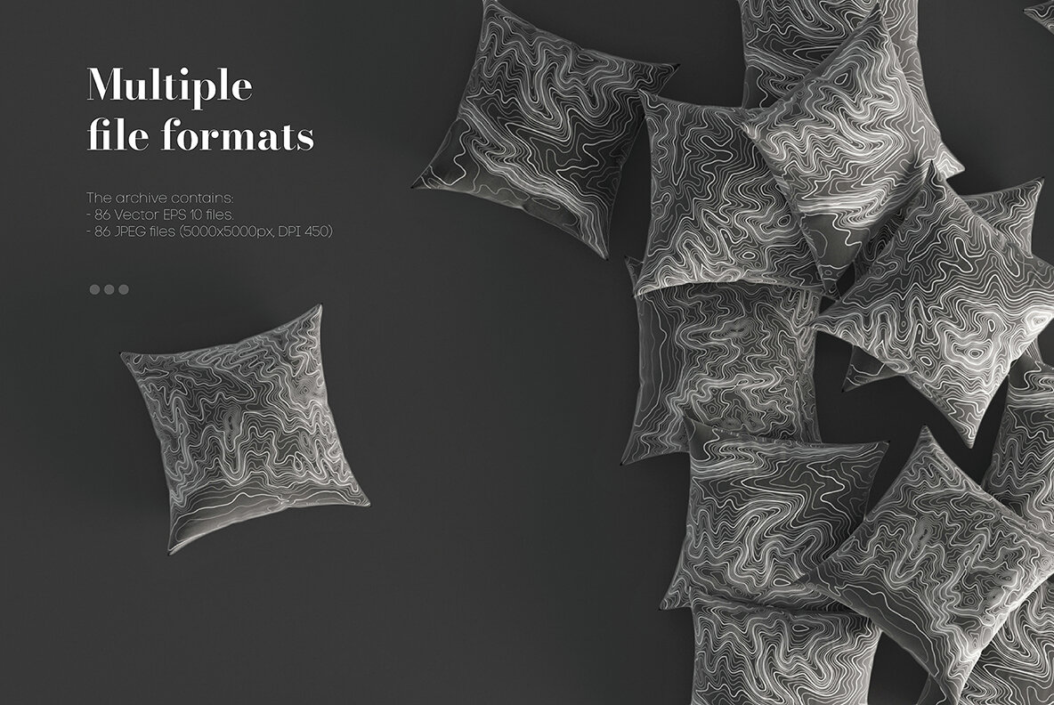 Topographic Maps Vector Bundle 5