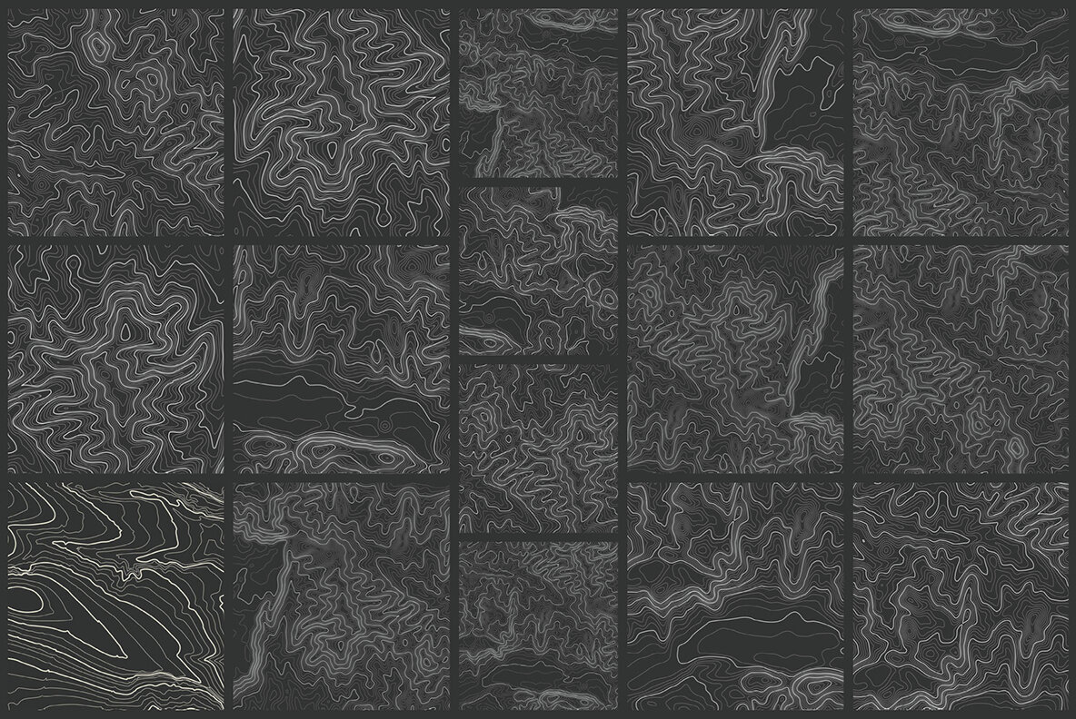 Topographic Maps Vector Bundle 6