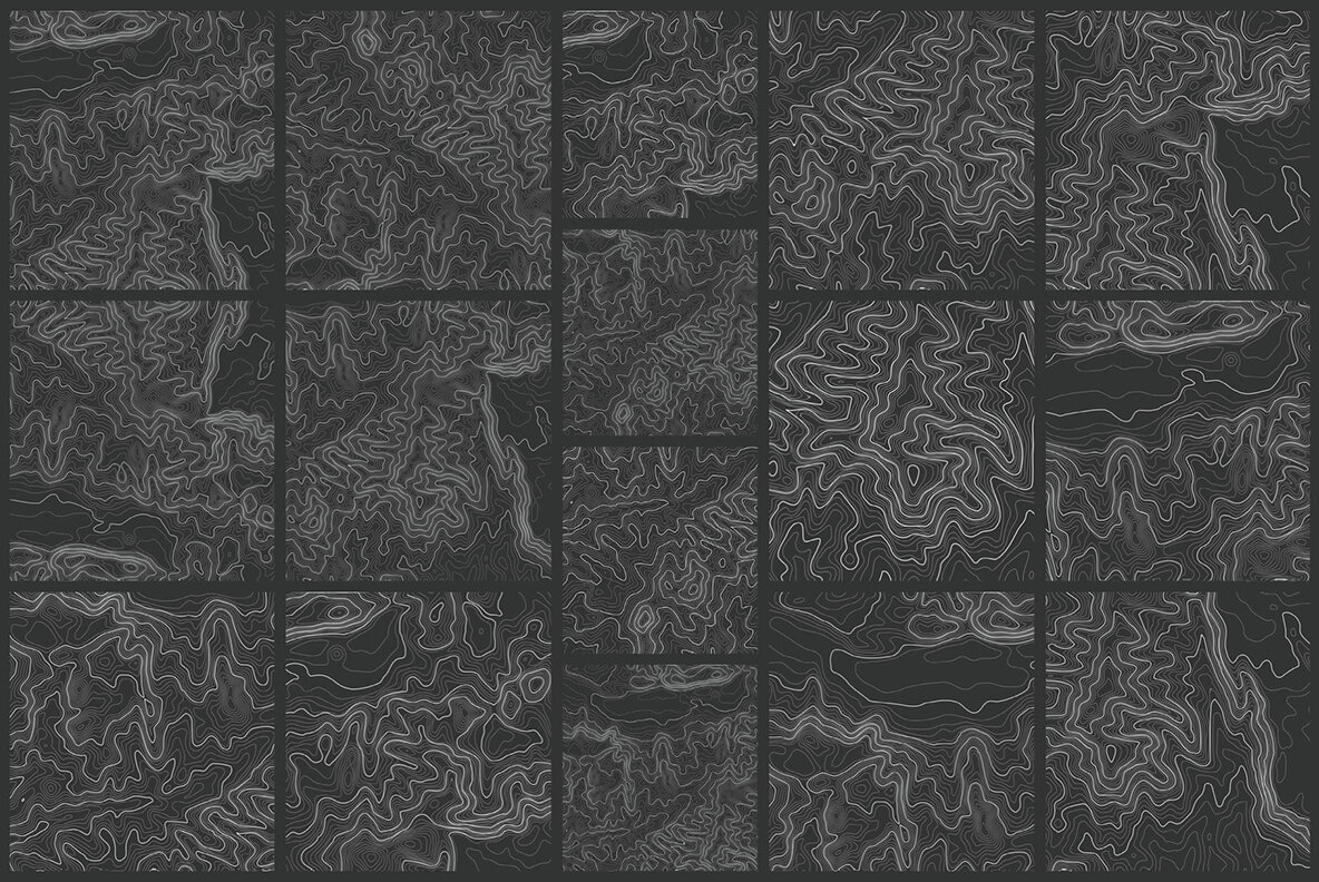 Topographic Maps Vector Bundle 7