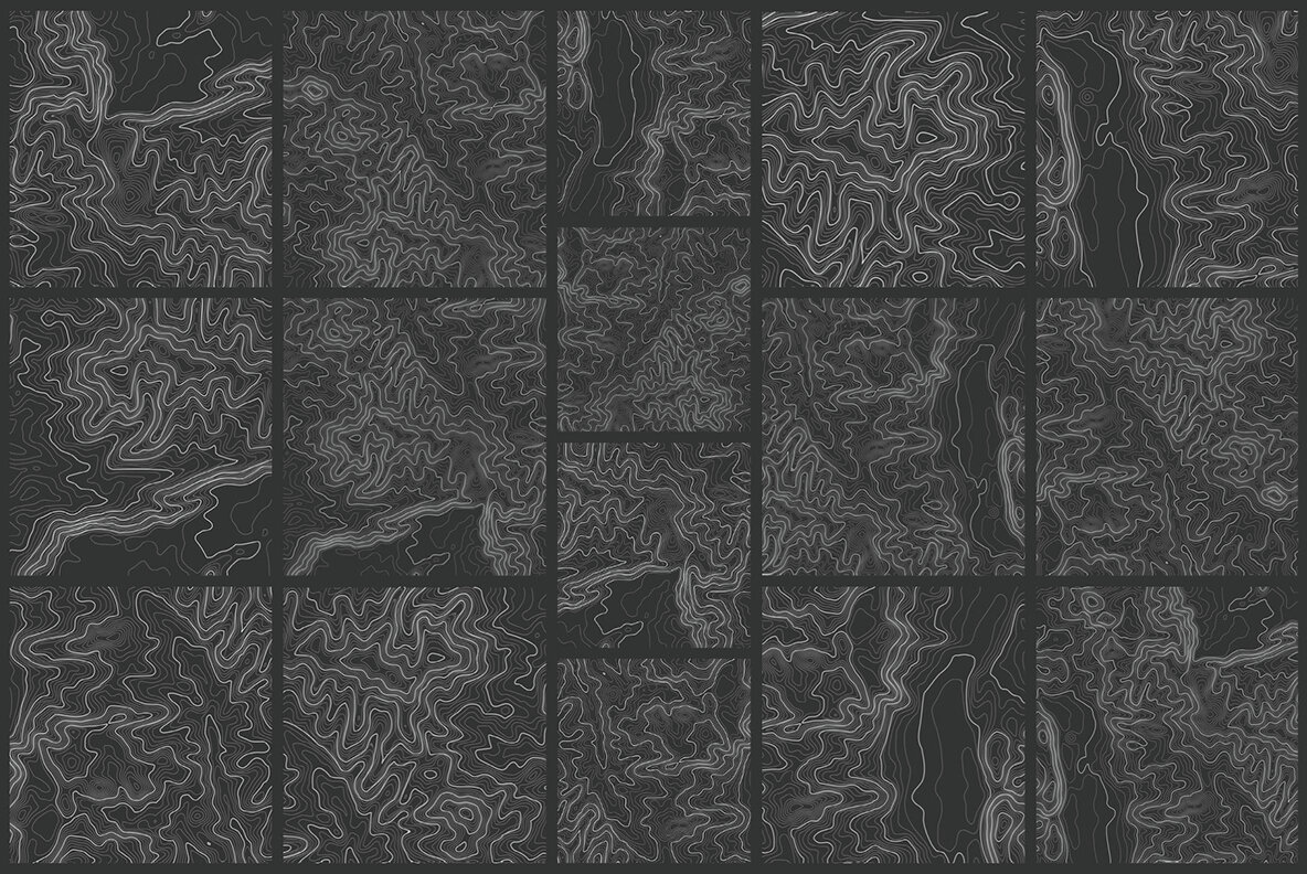 Topographic Maps Vector Bundle 8