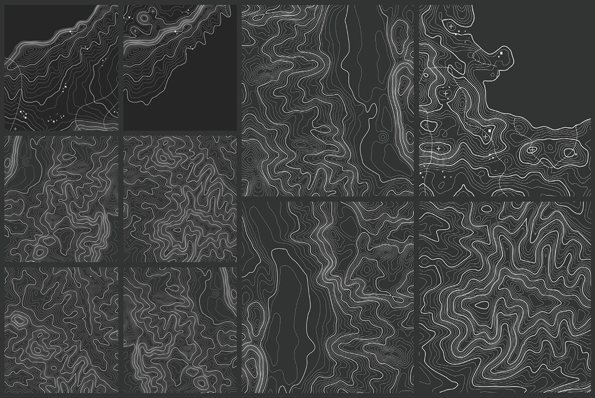 Topographic Maps Vector Bundle 9