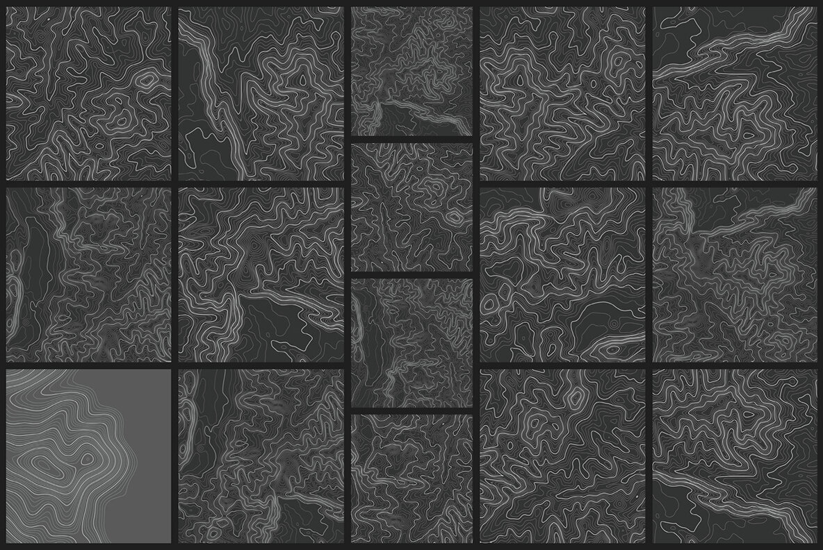 Topographic Maps Vector Bundle 10