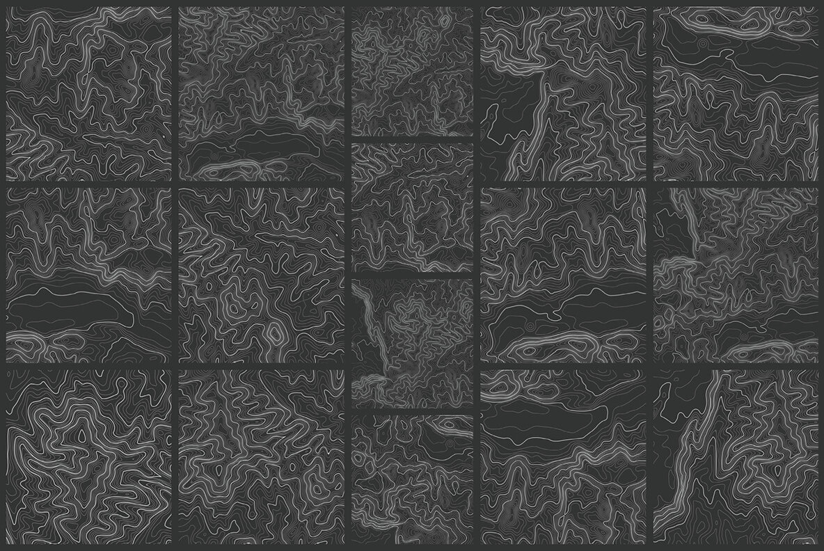 Topographic Maps Vector Bundle 11