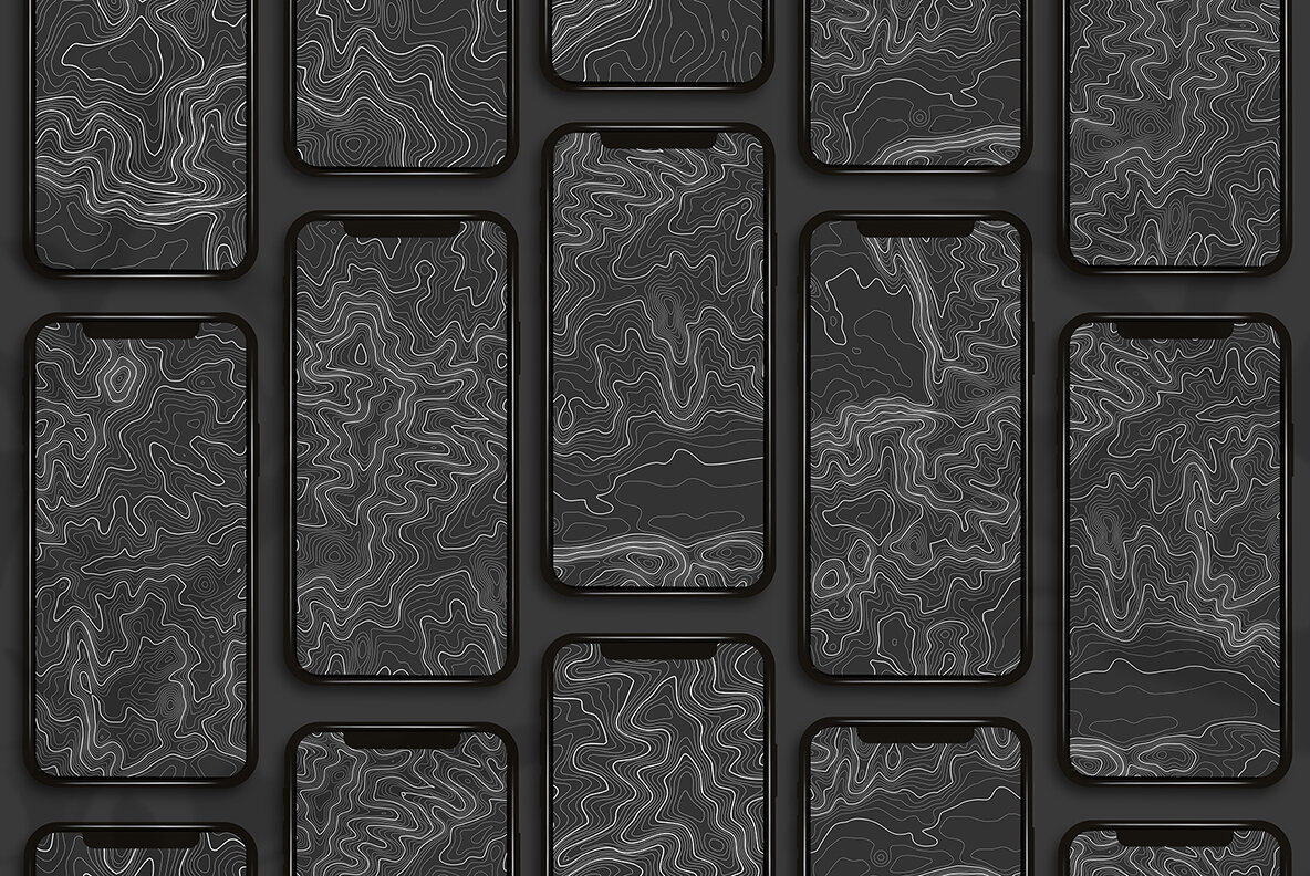 Topographic Maps Vector Bundle 12