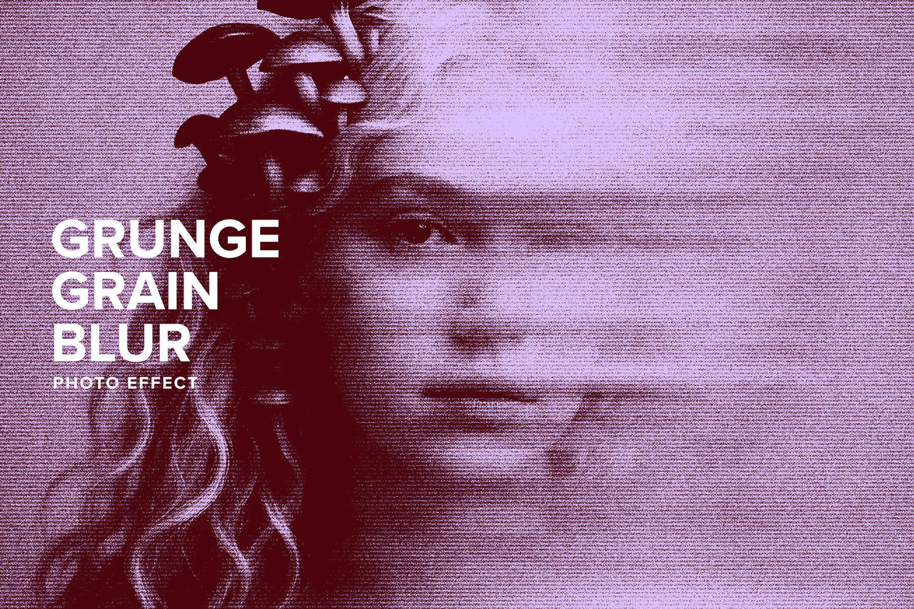 Grunge Grain Blur Image Effect Mockup 1