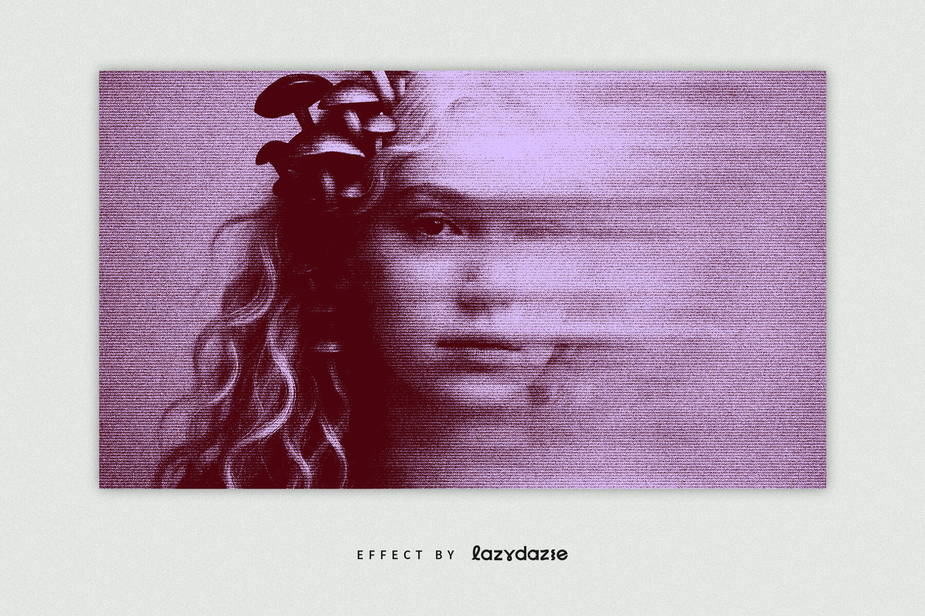 Grunge Grain Blur Image Effect Mockup 2