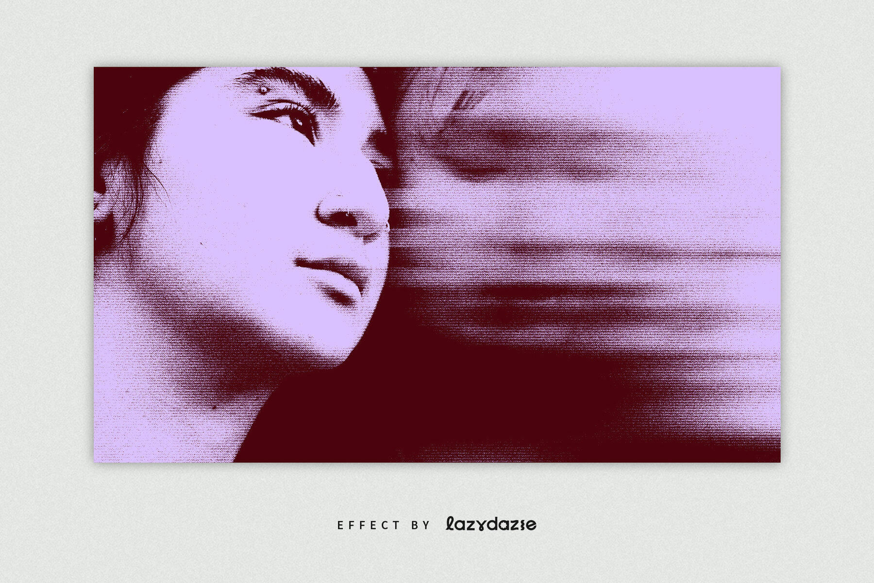 Grunge Grain Blur Image Effect Mockup 3