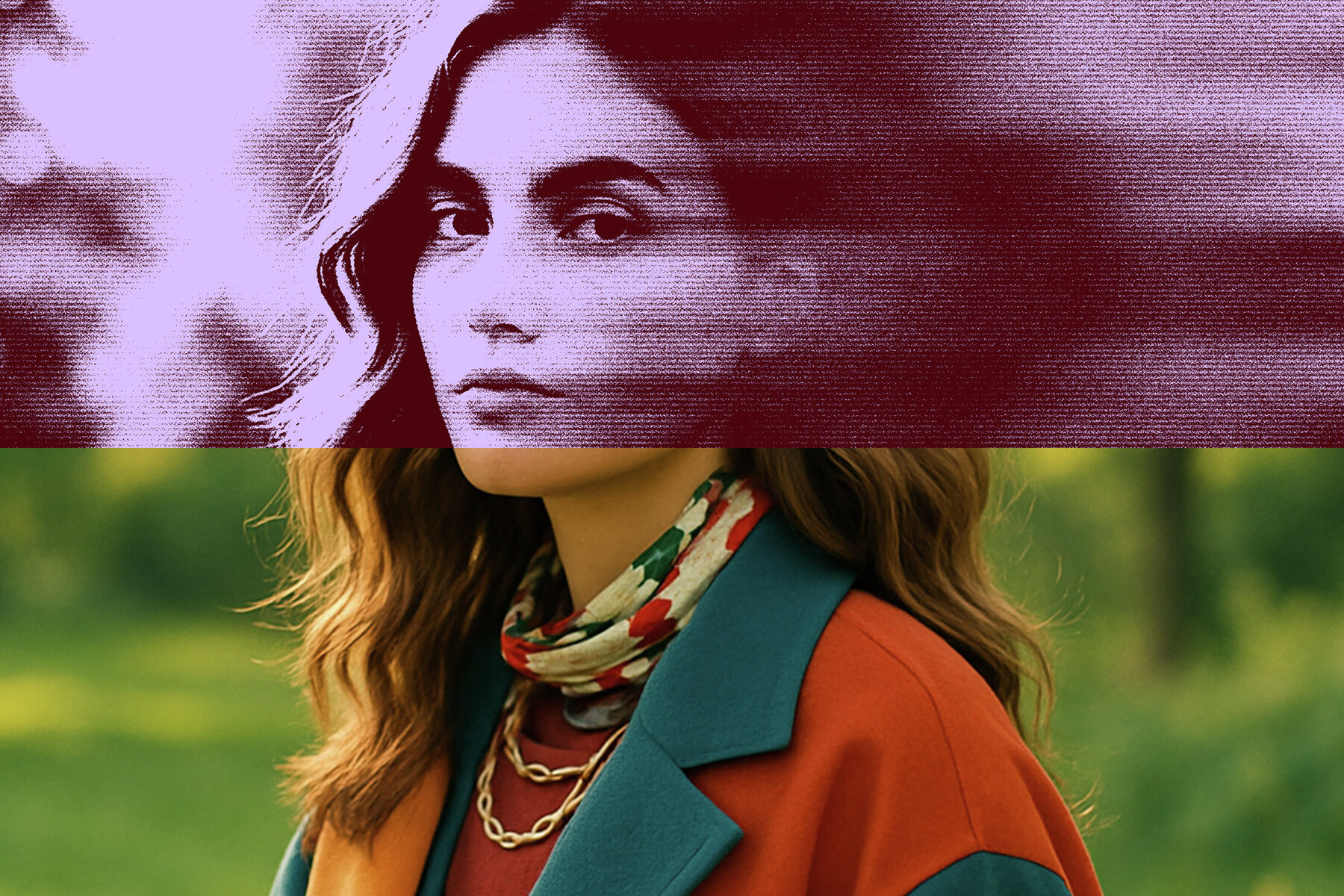 Grunge Grain Blur Image Effect Mockup 7