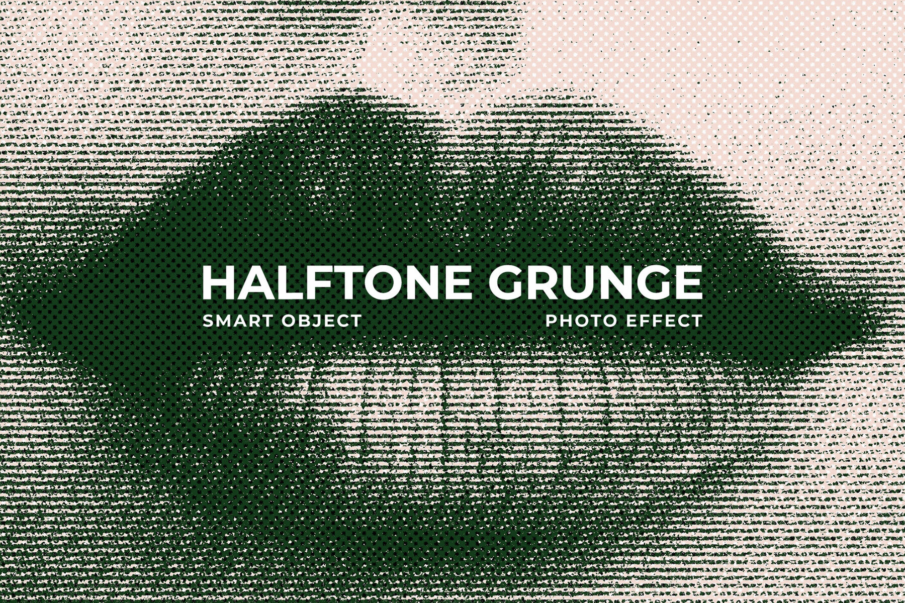 Grunge Halftone Image Effect Mockup 1