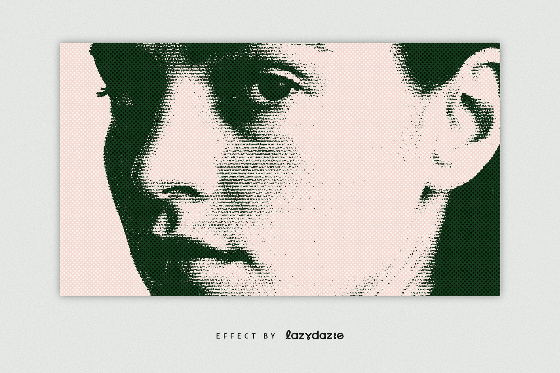 Grunge Halftone Image Effect Mockup 4