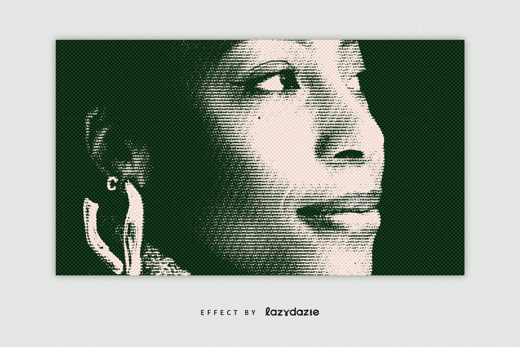 Grunge Halftone Image Effect Mockup 5