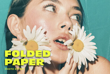 Vintage Paper Image Effect Mockup