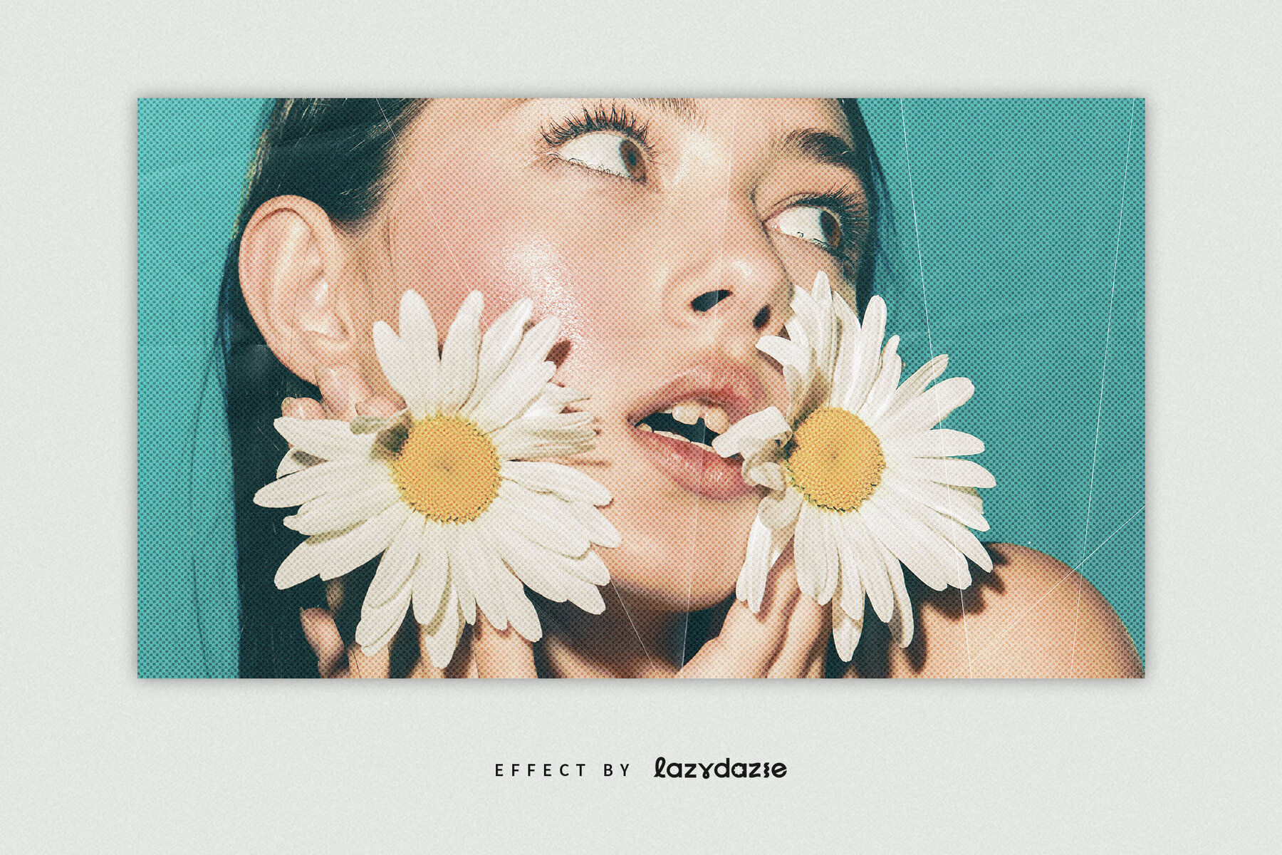 Vintage Paper Image Effect Mockup 2