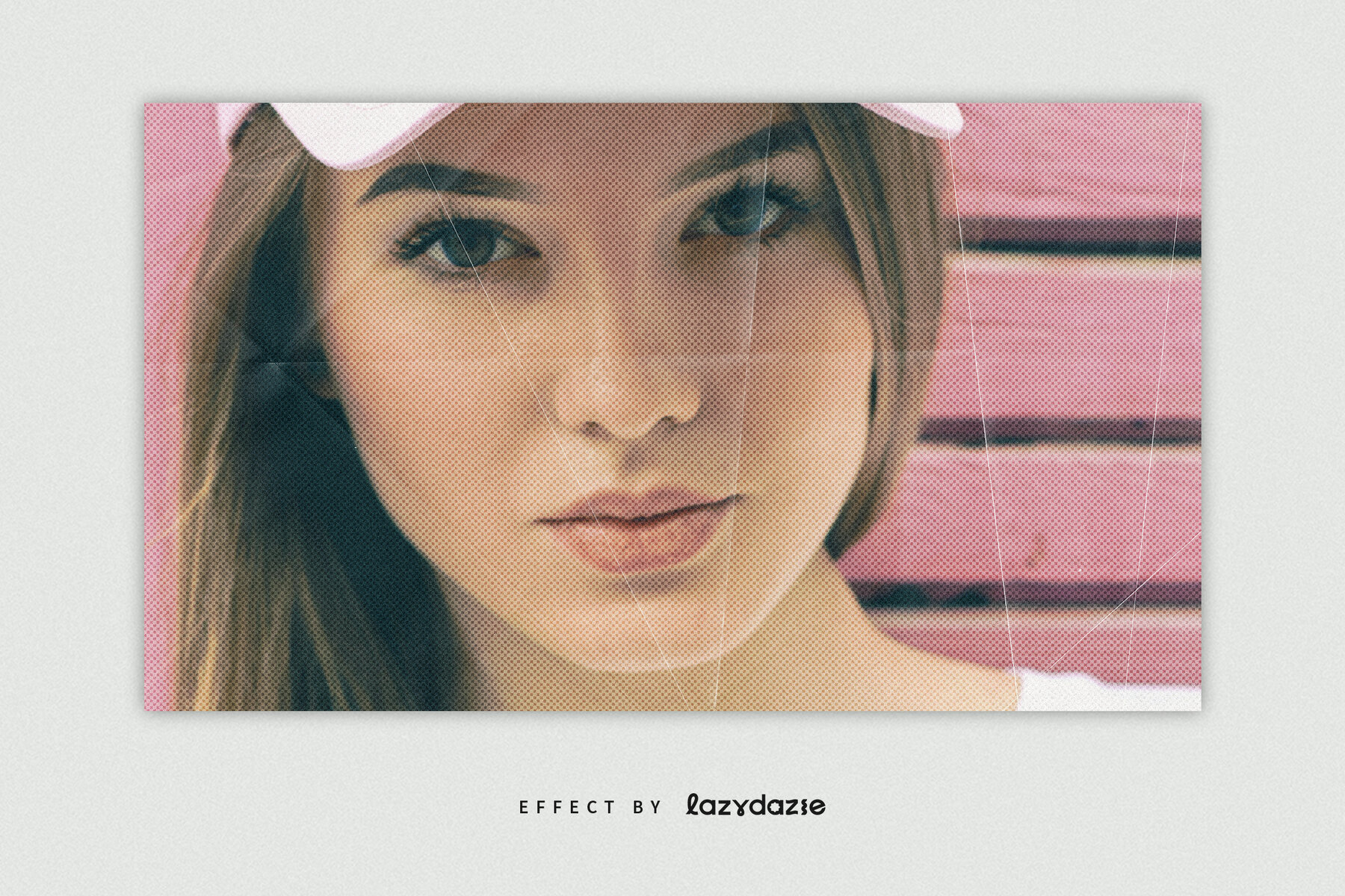 Vintage Paper Image Effect Mockup 4