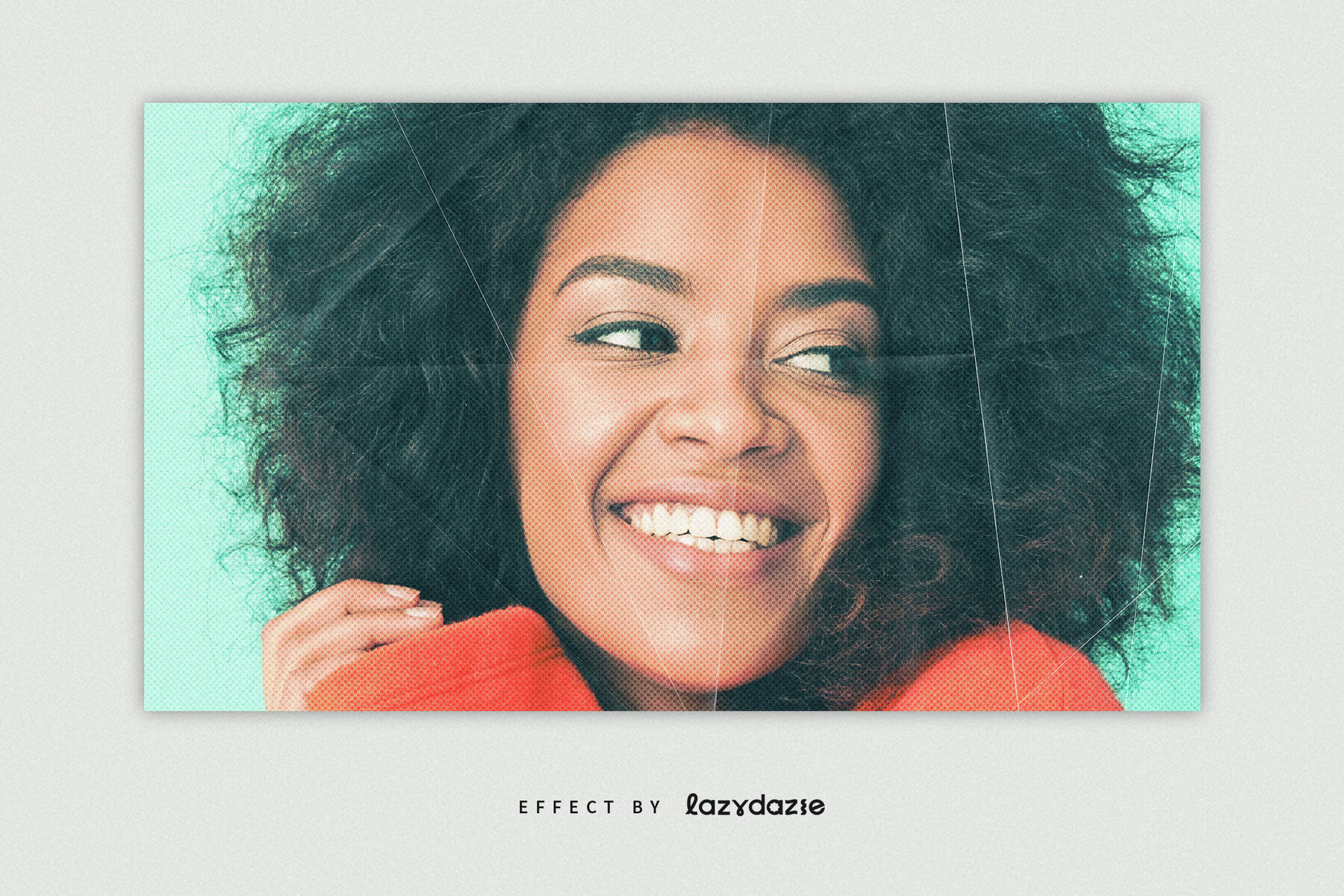 Vintage Paper Image Effect Mockup 5