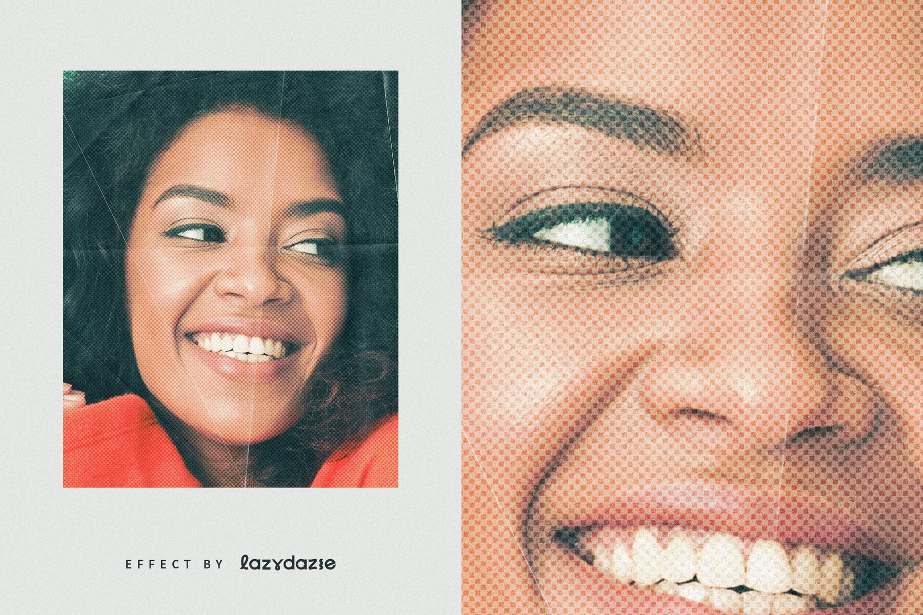 Vintage Paper Image Effect Mockup 6