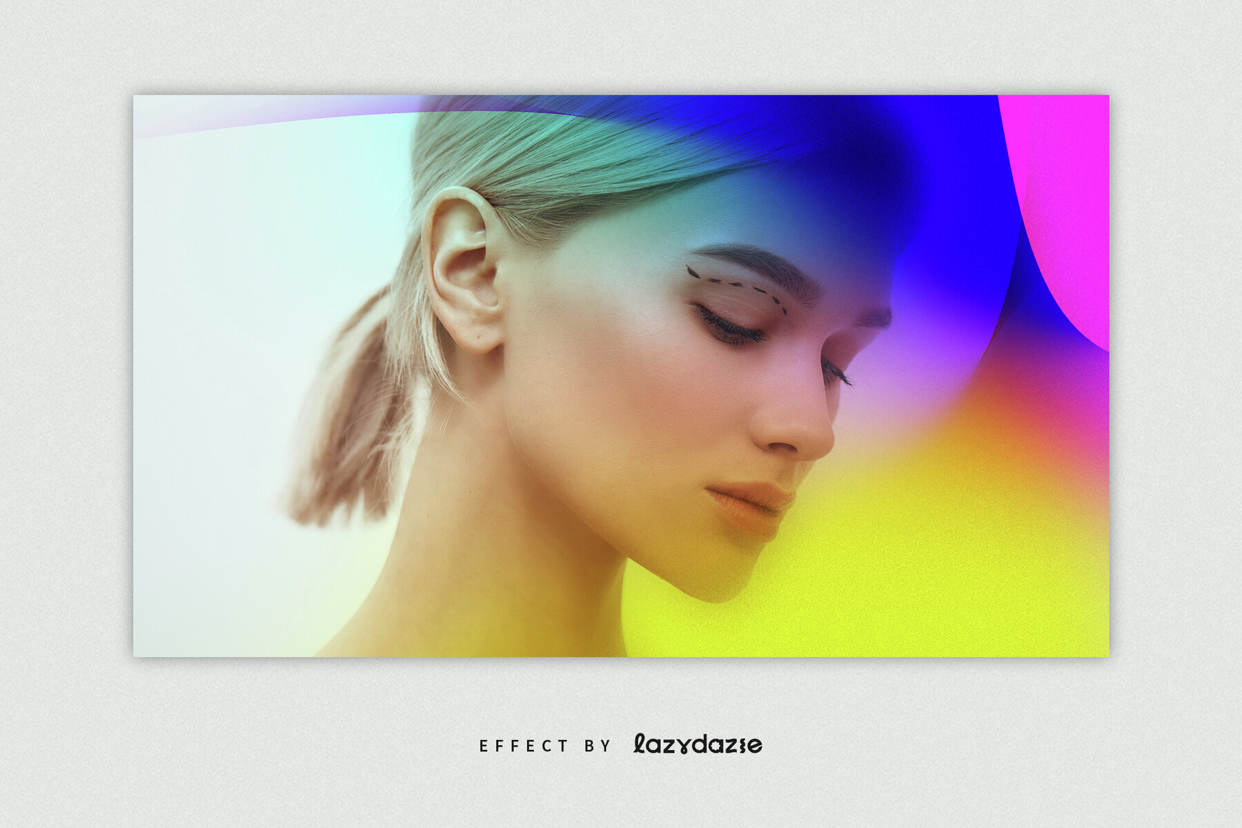 Colour Burst Image Effect Mockup 3