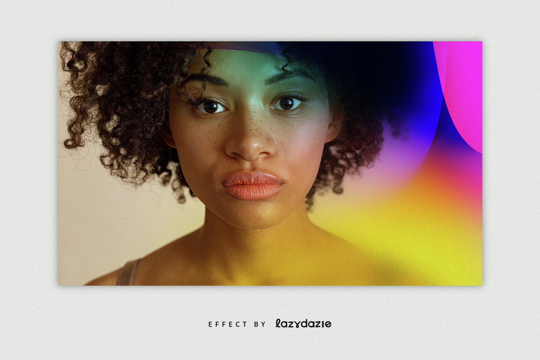 Colour Burst Image Effect Mockup 4