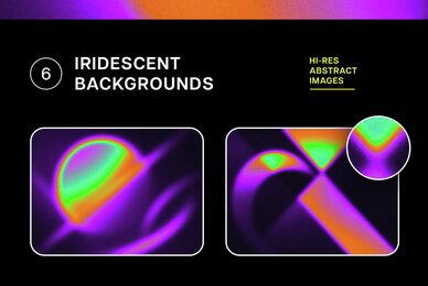 Abstract Iridescent Geometric Backgrounds