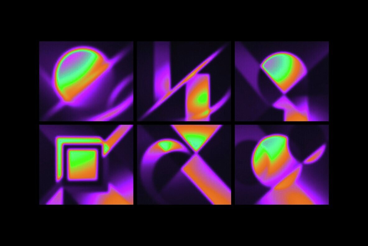 Abstract Iridescent Geometric Backgrounds 2