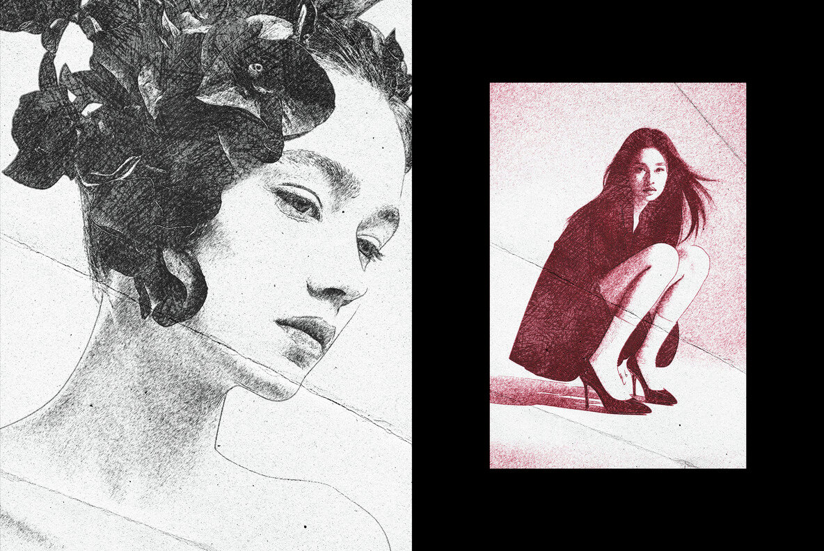 Pen Drawing Photo Effect 6