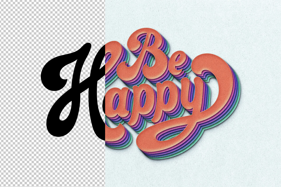 Cut Out Paper Text and Logo Effect 3