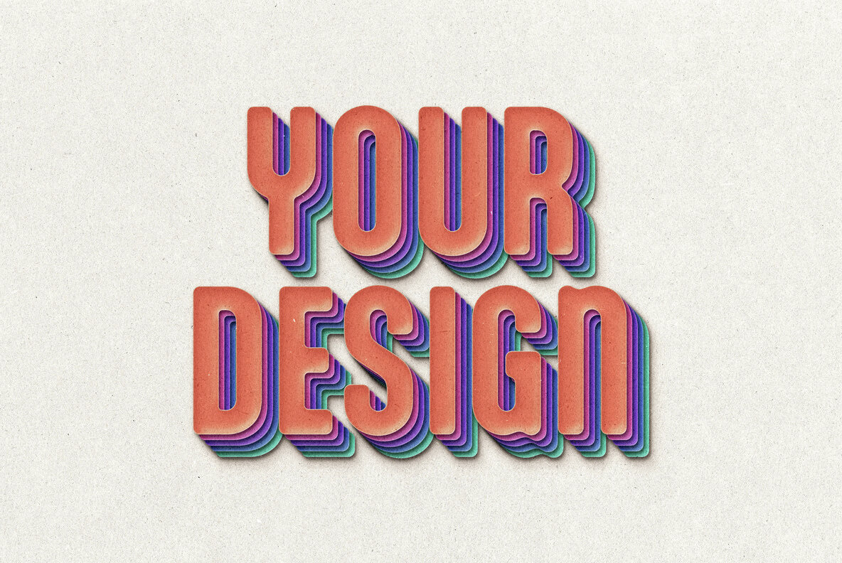 Cut Out Paper Text and Logo Effect 4