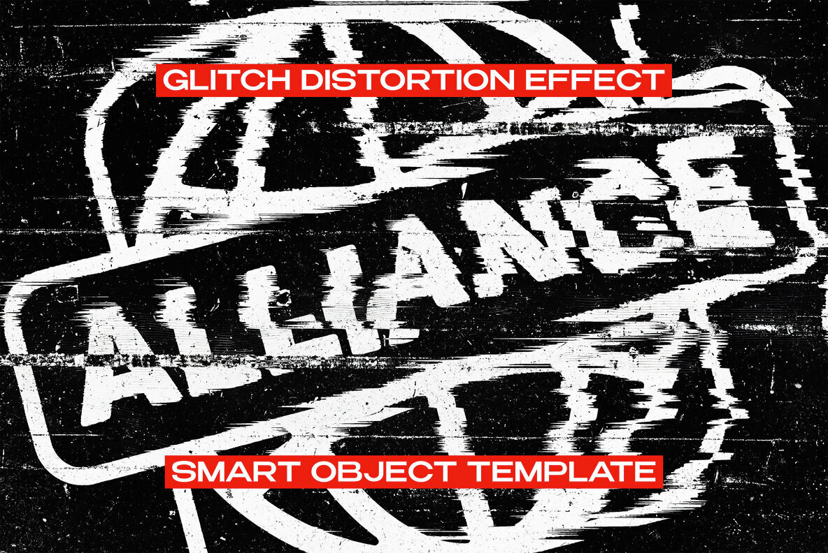 Glitch Distort Text Effect 1