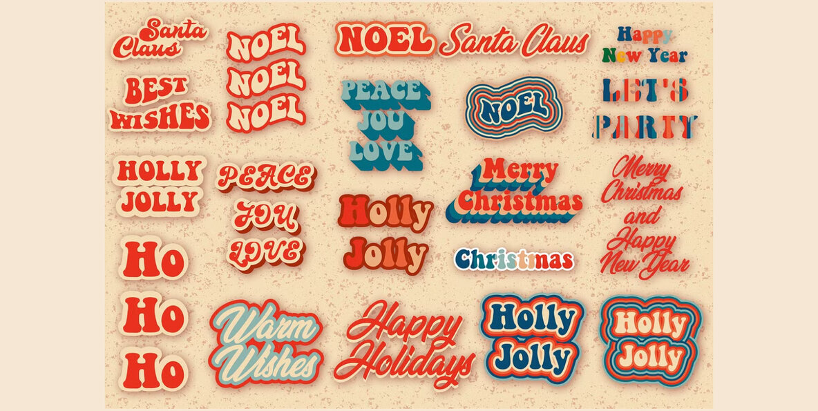 Retro Christmas Graphics Bundle 2