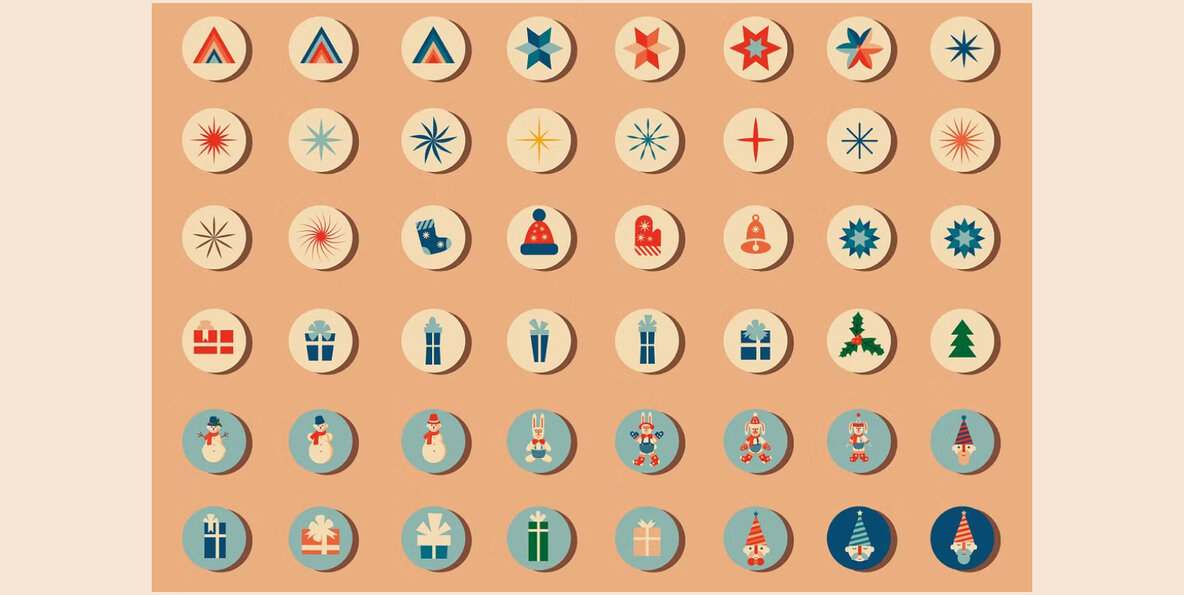 Retro Christmas Graphics Bundle 9