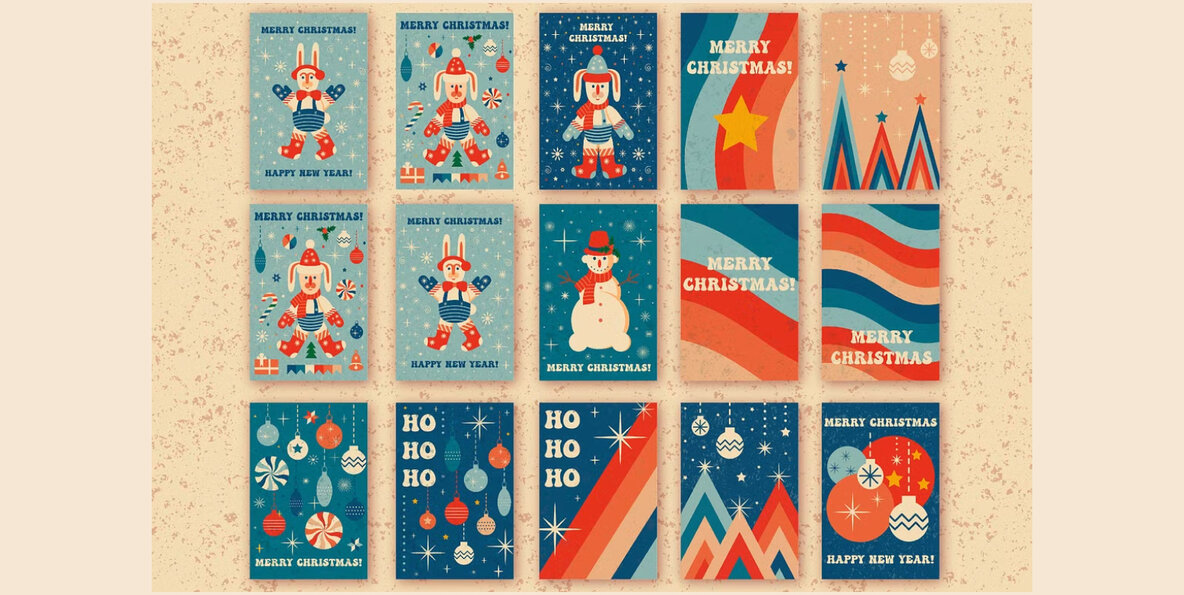 Retro Christmas Graphics Bundle 15