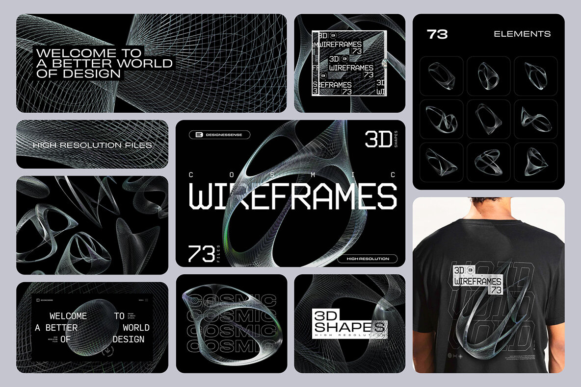 Chrome 3D Bundle 362 elements 5