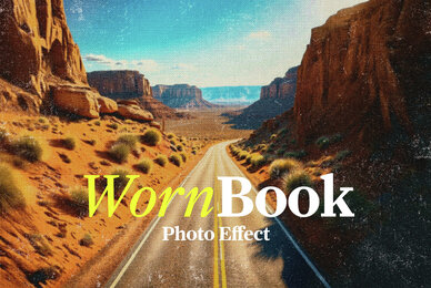 Worn Old Book Photo Effect