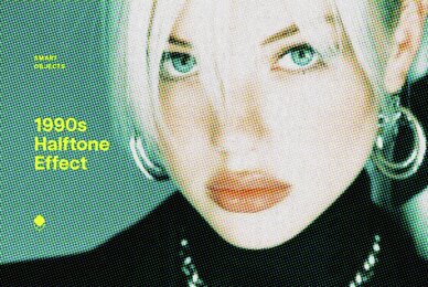 1990s Halftone Photo Effect