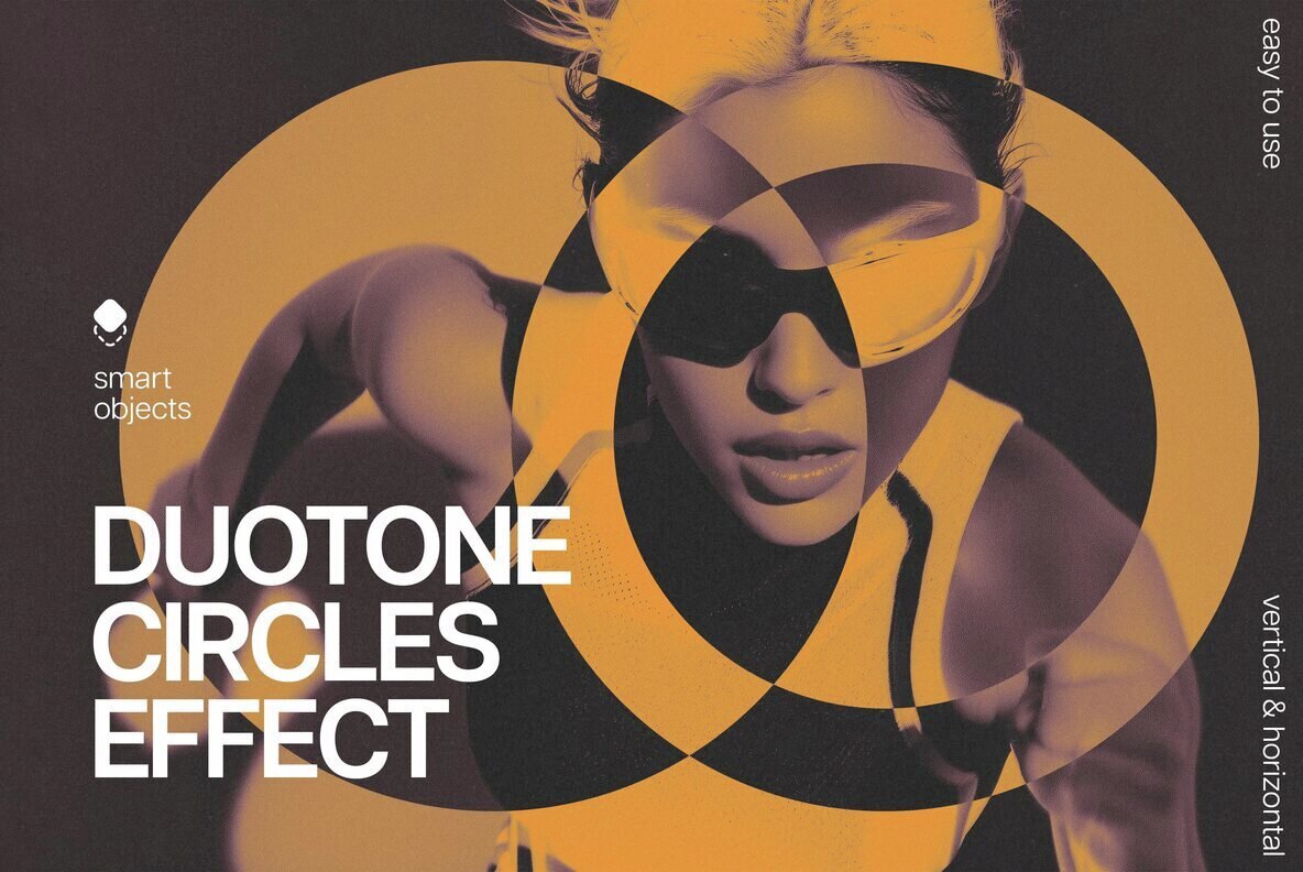 Duotone Circles Photo Effect 1
