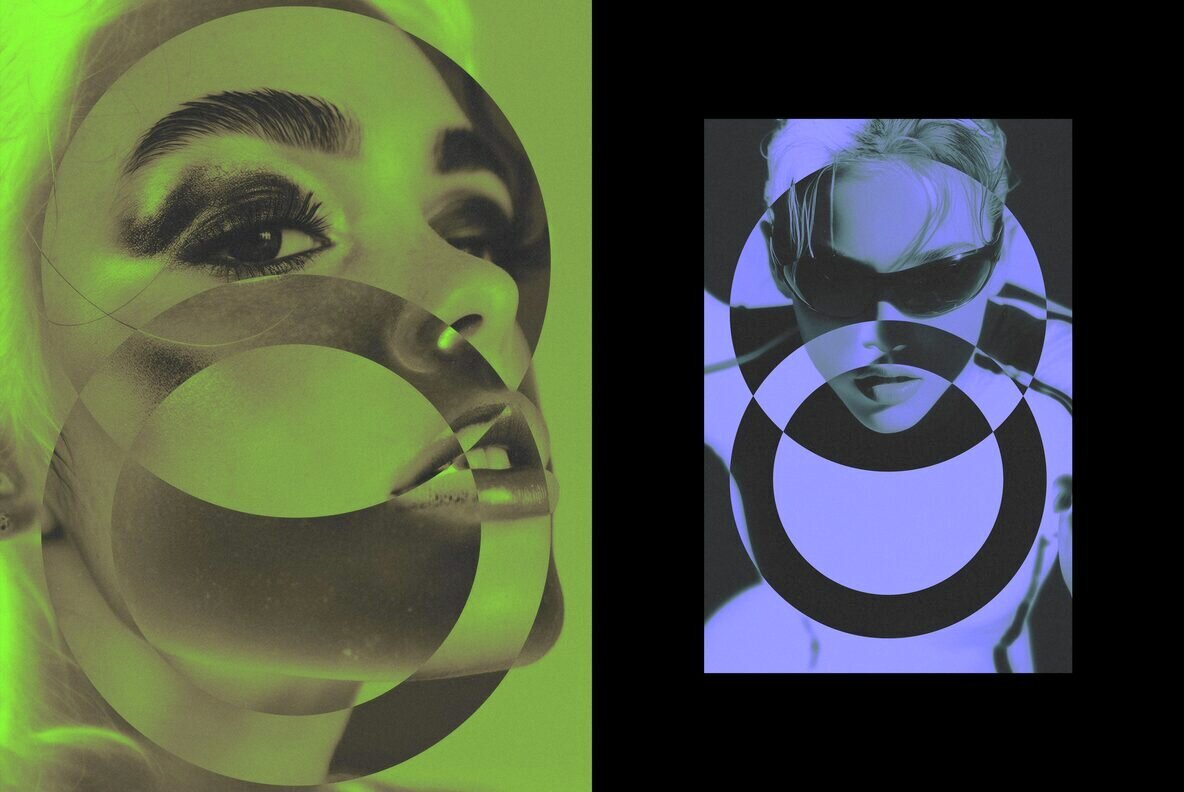 Duotone Circles Photo Effect 2