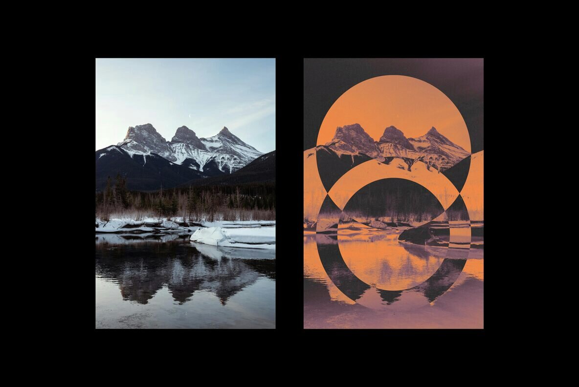 Duotone Circles Photo Effect 4