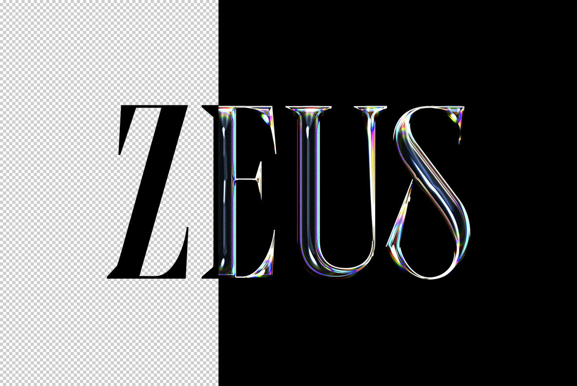 Iridescent Chrome Logo Mockup 4