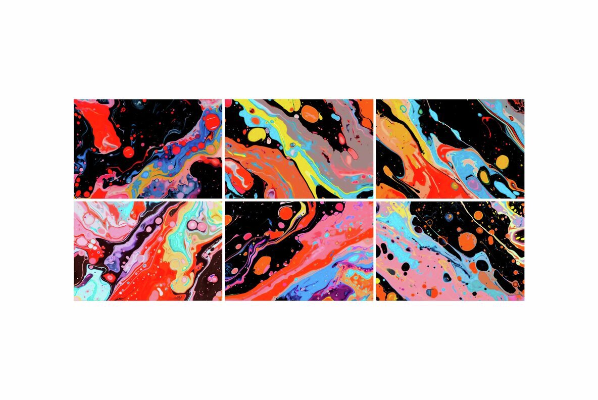 Abstract Liquid Ink Backgrounds Collection 8