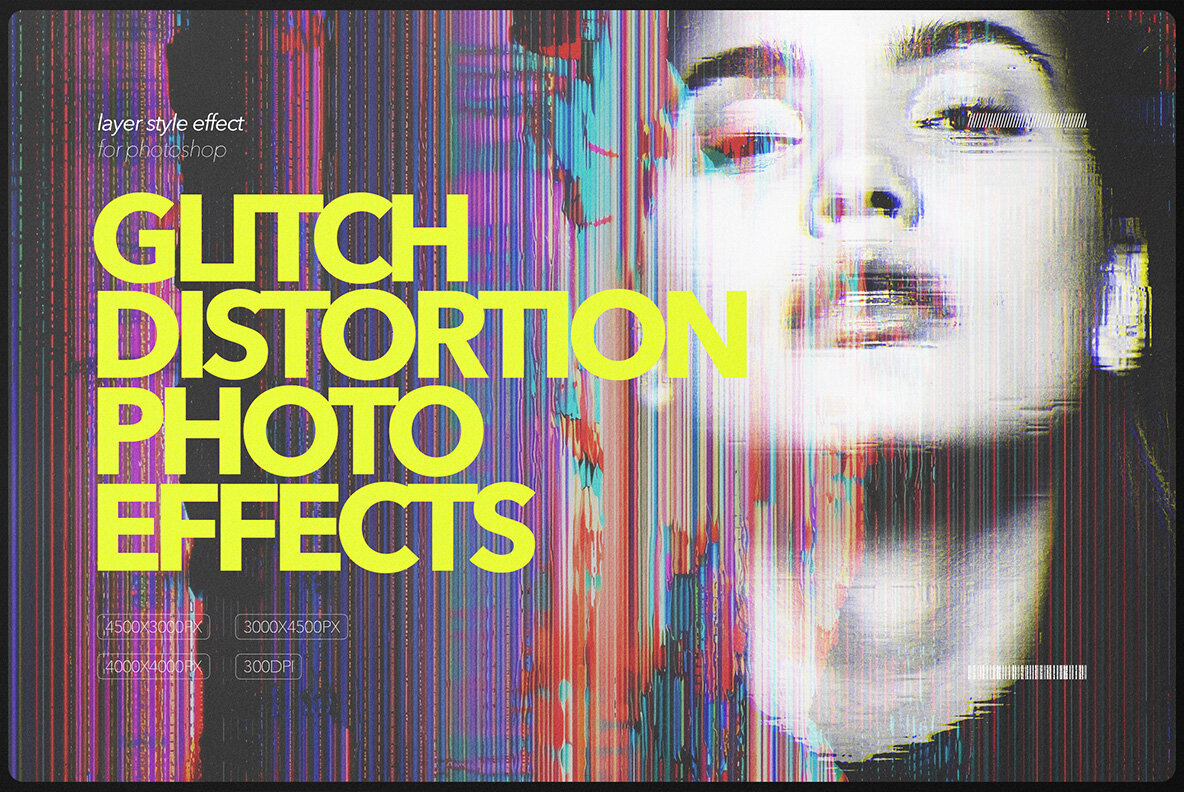 Glitch Distortion Photo Effects 1